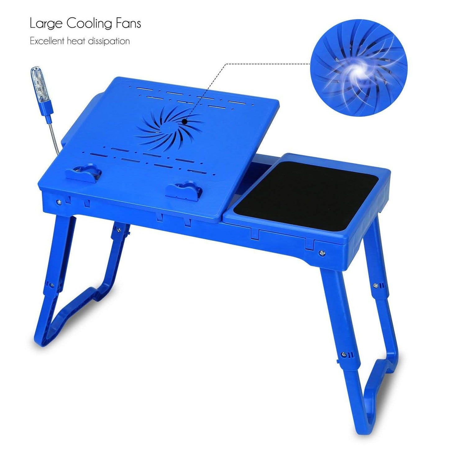 Bed Laptop Desk with Cooling & Mouse Board
