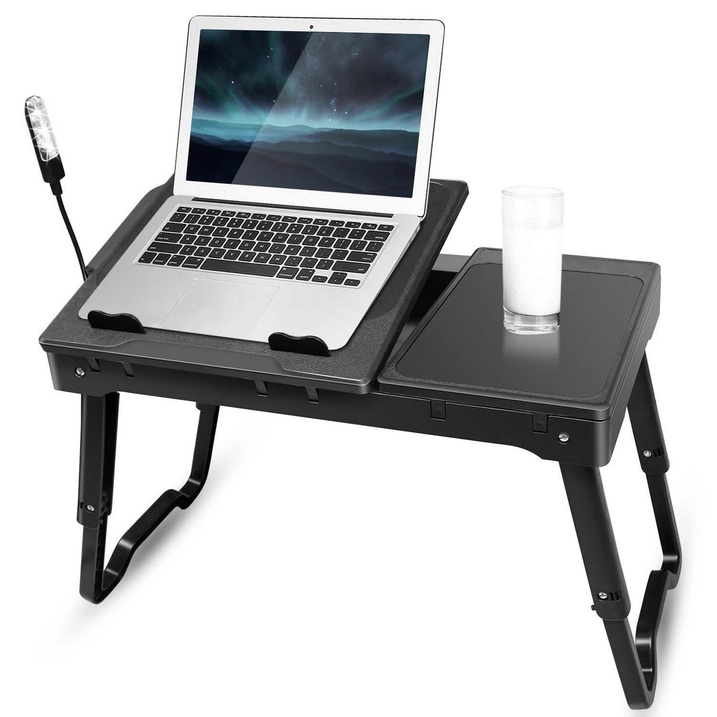 Bed Laptop Desk with Cooling & Mouse Board