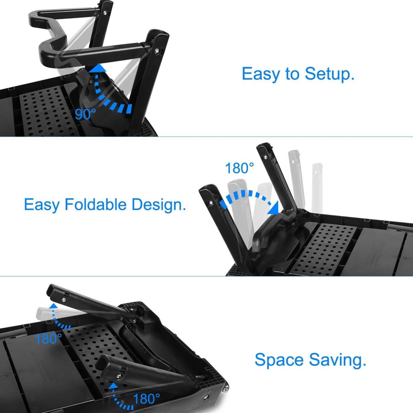 Bed Laptop Desk with Cooling & Mouse Board