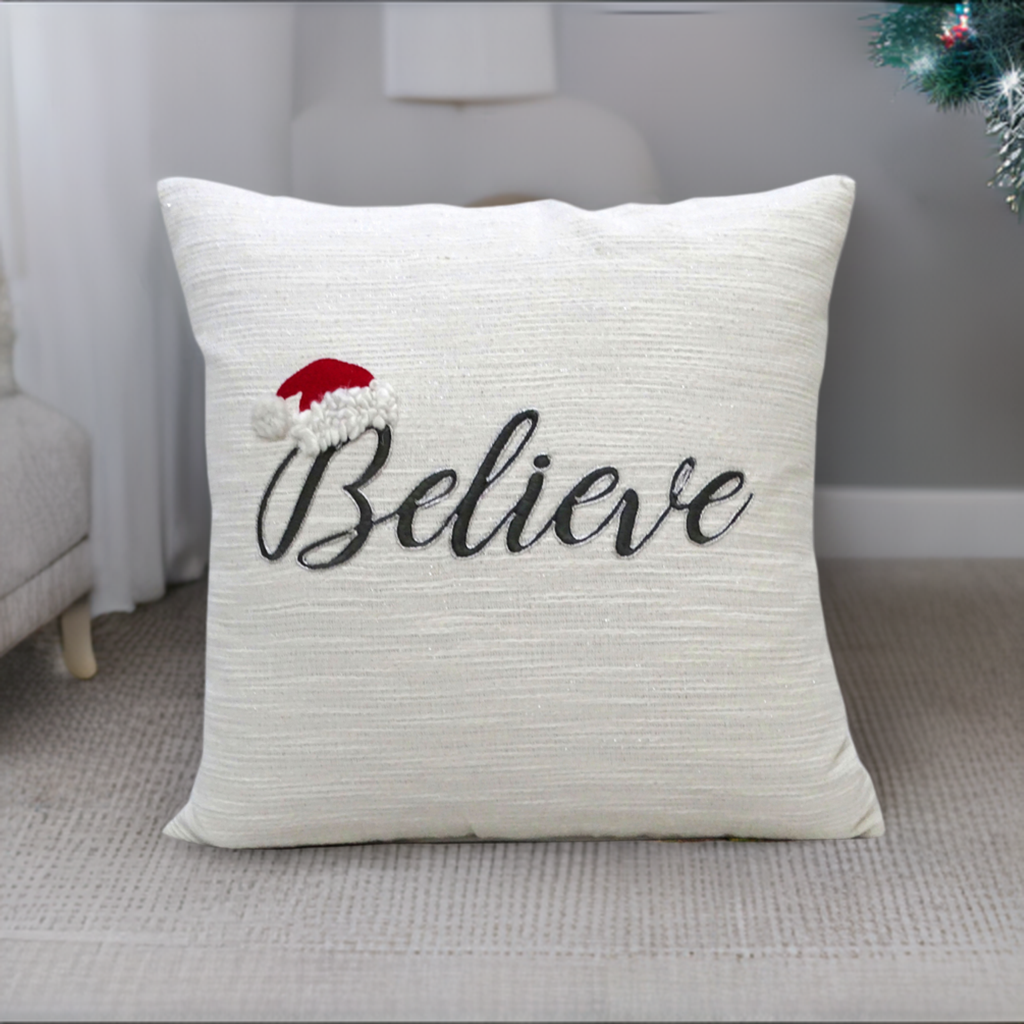 Christmas Pillow- Believe