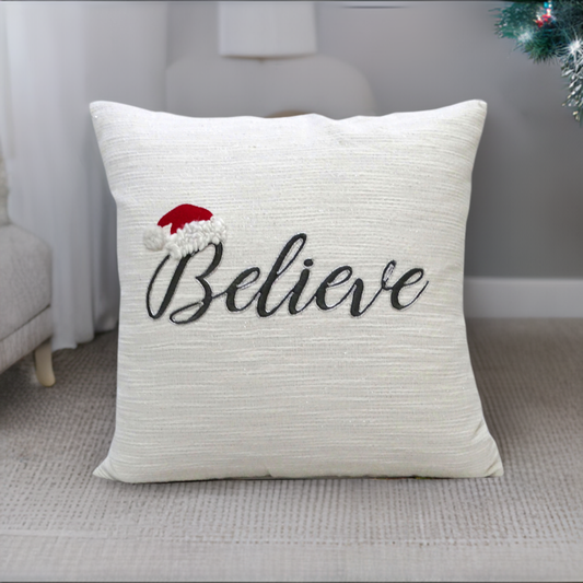 Christmas Pillow- Believe