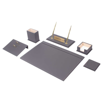Leather Desk Set8 Accessories -
