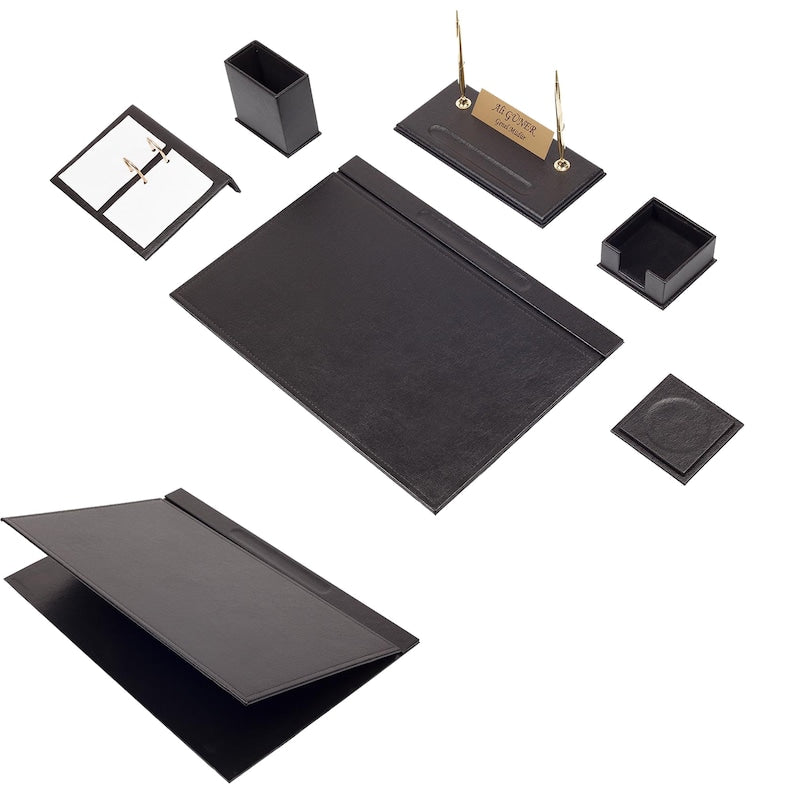 Leather Desk Set8 Accessories -