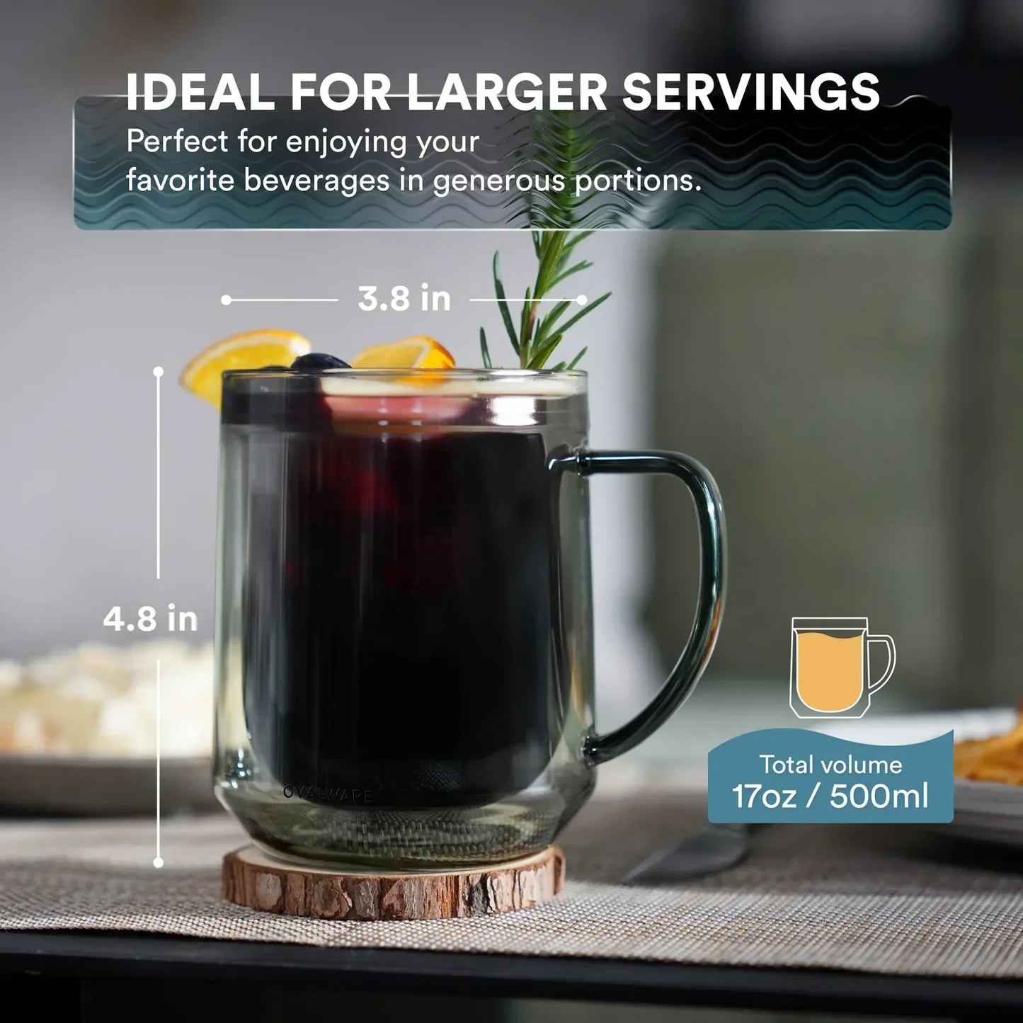 Double Wall Mug - two x17oz
