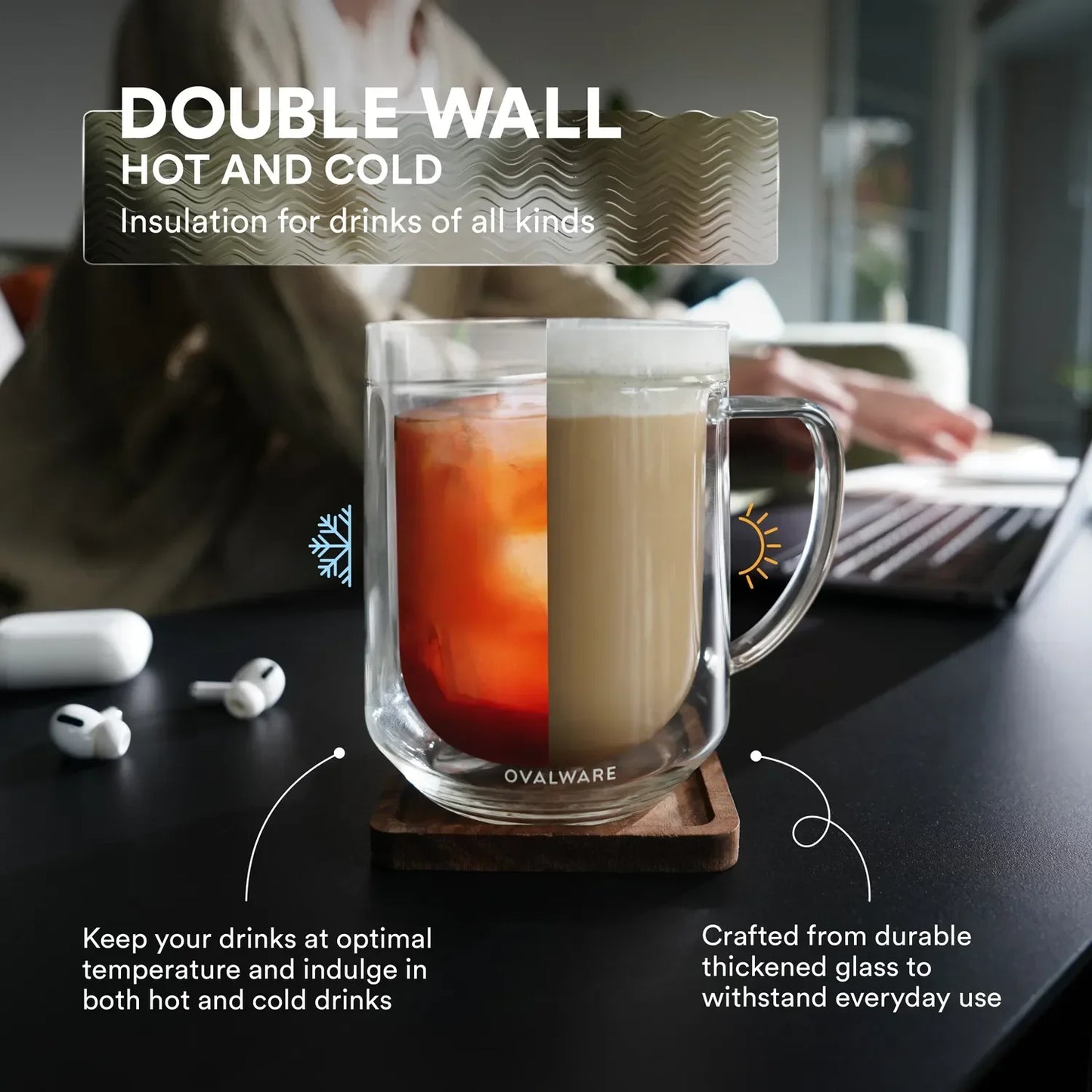Double Wall Mug - two x17oz