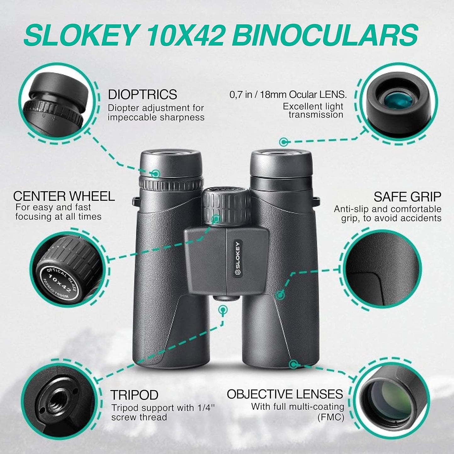 Slokey 10x42 Binoculars