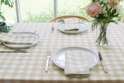 Gingham Napkins, set 4