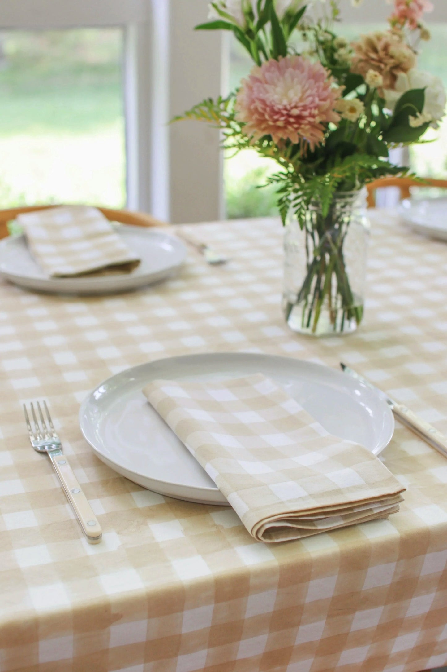 Gingham Napkins, set 4