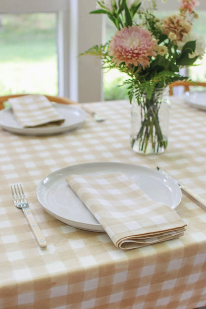 Gingham Napkins, set 4