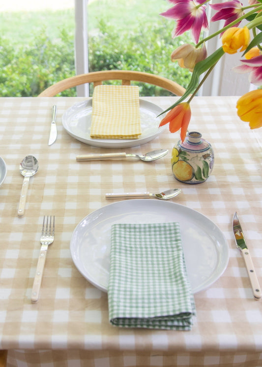 Gingham Napkins, set 4
