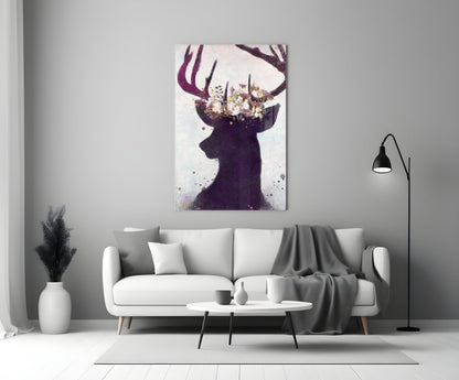 Deer Glass Wall Art
