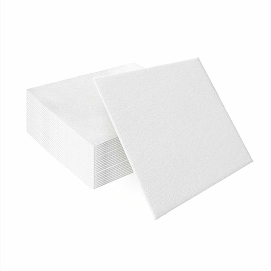 White Linen Feel Paper Napkins 50PCS, 16x16 Disposable