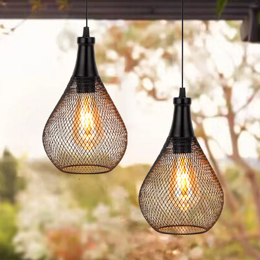 Set of 2 Hanging Lamps, Battery Operated