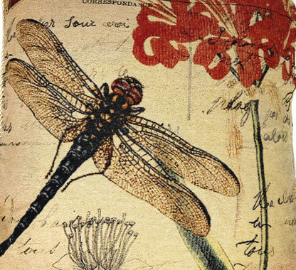 2-Pieces Dragonfly  Tapestry Throw Pillow Covers w/ Inserts - 18" x 18"