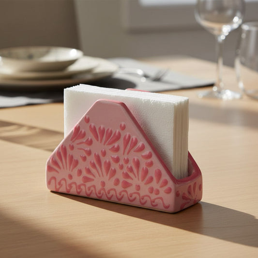 Pink Talavera Napkin Holder