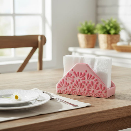 Pink Talavera Napkin Holder