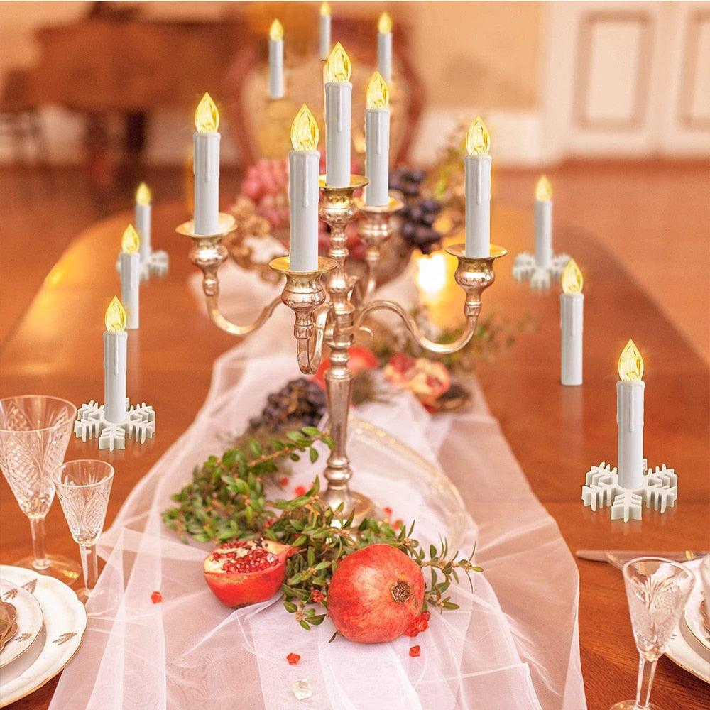 Tree Clip Flameless Candles, Remote Timer