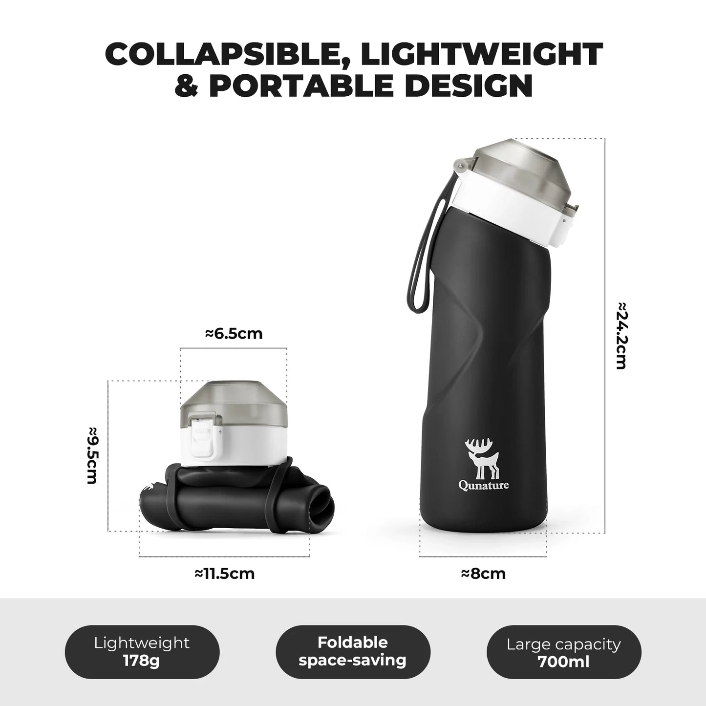 Collapsible Soft Water Bottle