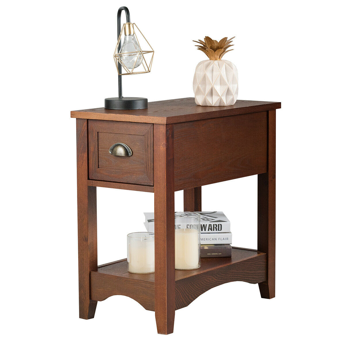 Compact End Table with Drawer