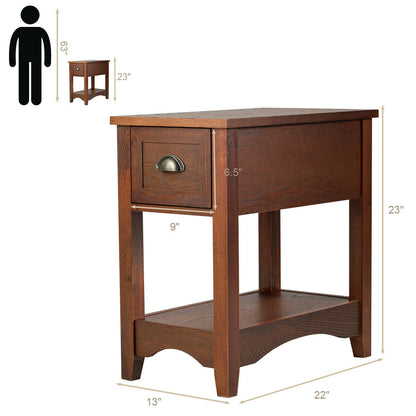 Compact End Table with Drawer