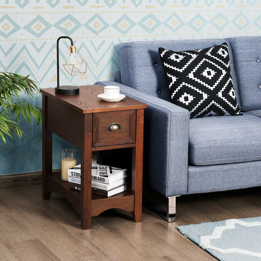 Compact End Table with Drawer