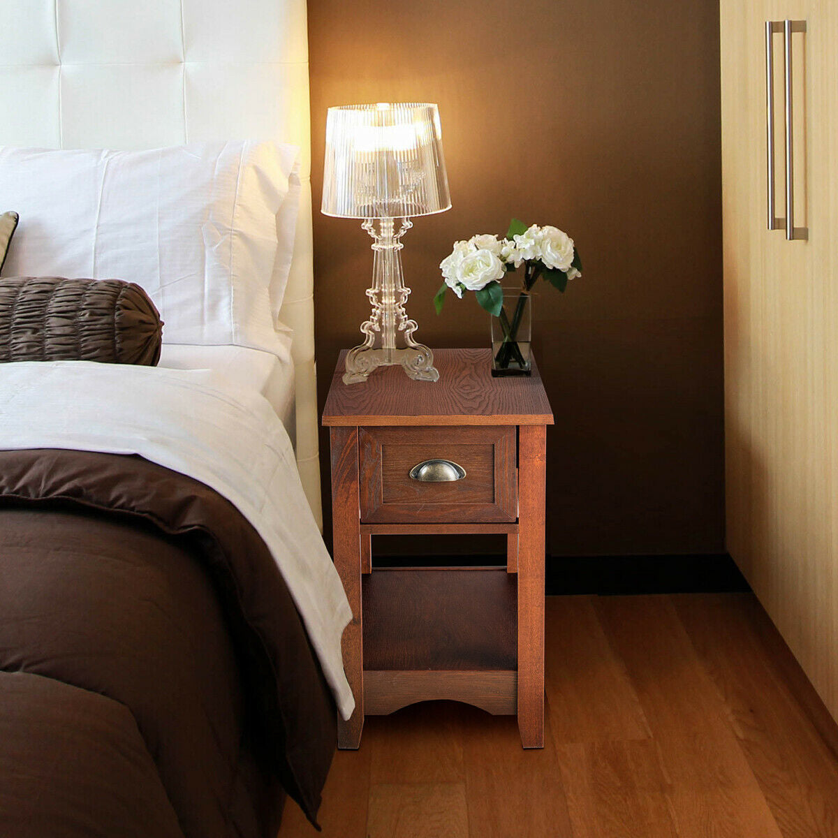 Compact End Table with Drawer