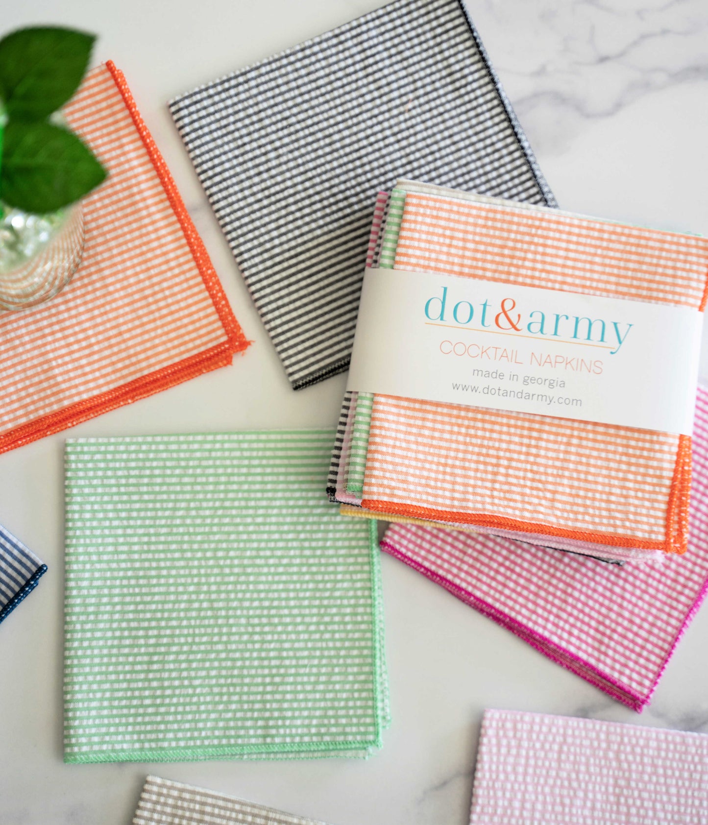 Seersucker Cloth Napkins - set of eight