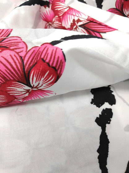 Floral Cherry Blossoms Red Purple Fitted Sheet & Pillow Cases Set