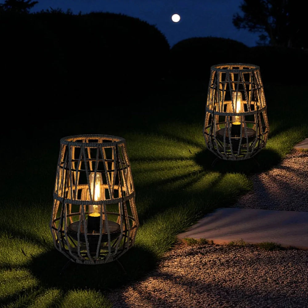 Set of 2 Solar Lantern Outdoor Hanging Solar Lights