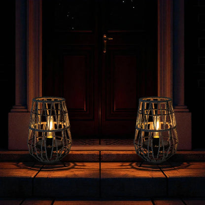 Set of 2 Solar Lantern Outdoor Hanging Solar Lights