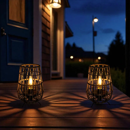 Set of 2 Solar Lantern Outdoor Hanging Solar Lights