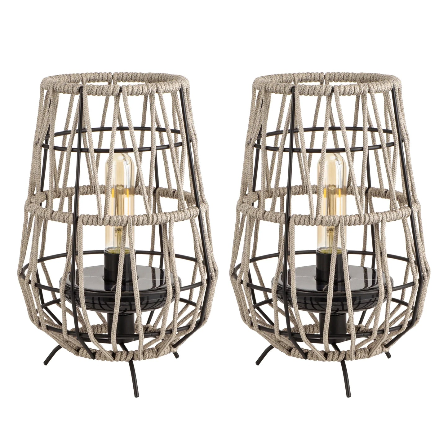 Set of 2 Solar Lantern Outdoor Hanging Solar Lights