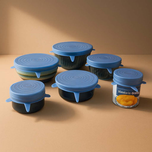 StretchySilicone Bowl Lids 6 Pack