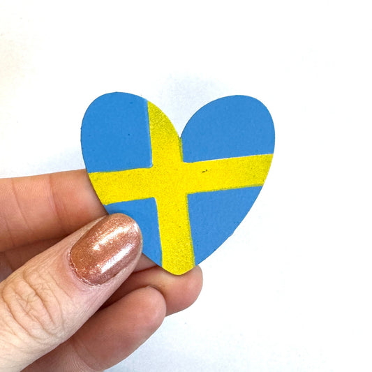 Swedish Heart Flag Magnet