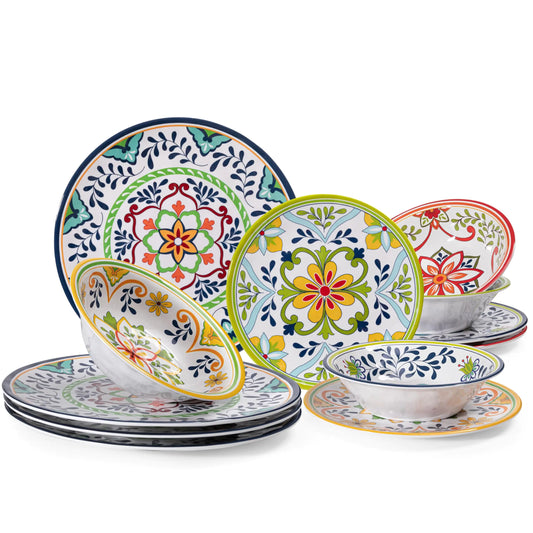 Melamine Dinnerware Set Svc for 4