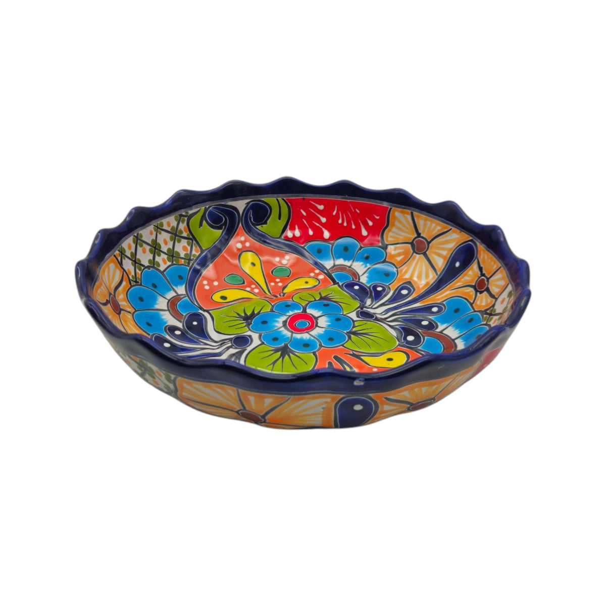 Talavera Scalloped Bowl | Colorful Hand-Painted Mexican Ceramic