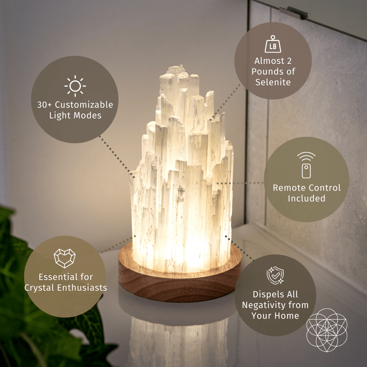 The Cleanse-Selenite Lamp - Healing