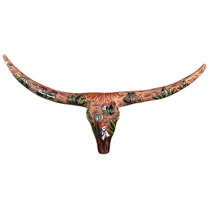 Talavera Longhorn Skull, Terracotta