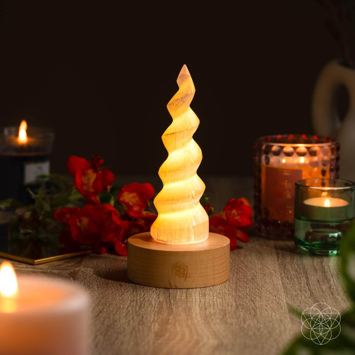 Therapy Selenite Flame Lamp