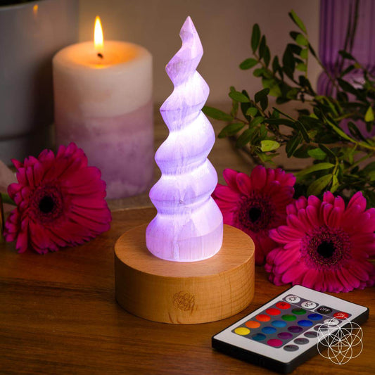 Therapy Selenite Flame Lamp
