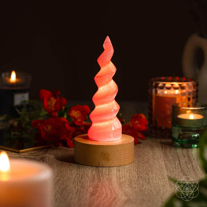 Therapy Selenite Flame Lamp