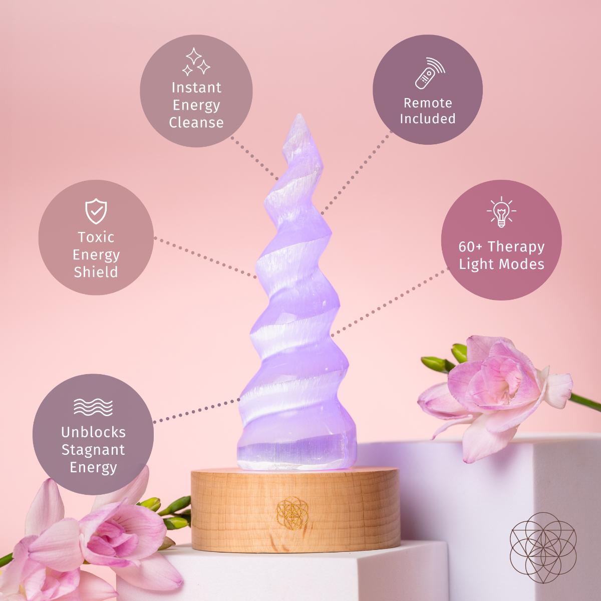 Therapy Selenite Flame Lamp