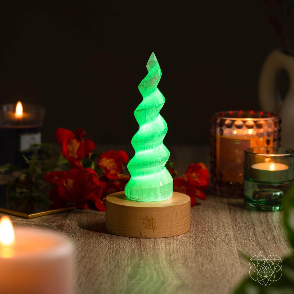 Therapy Selenite Flame Lamp