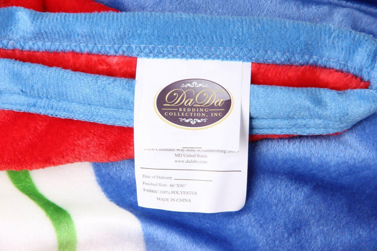 Striped Rainbow Reversible Plush Flannel Fleece Throw Blanket