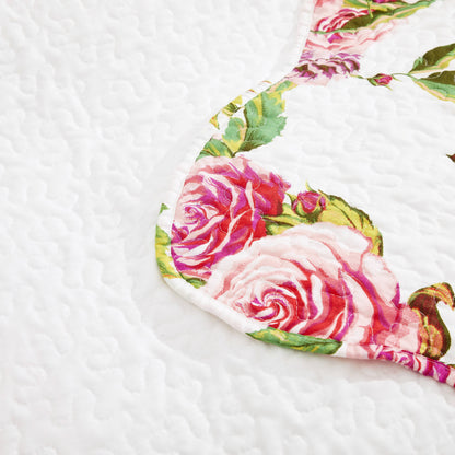 Roses Floral, quilted Throw Blanket - 50 x 60"