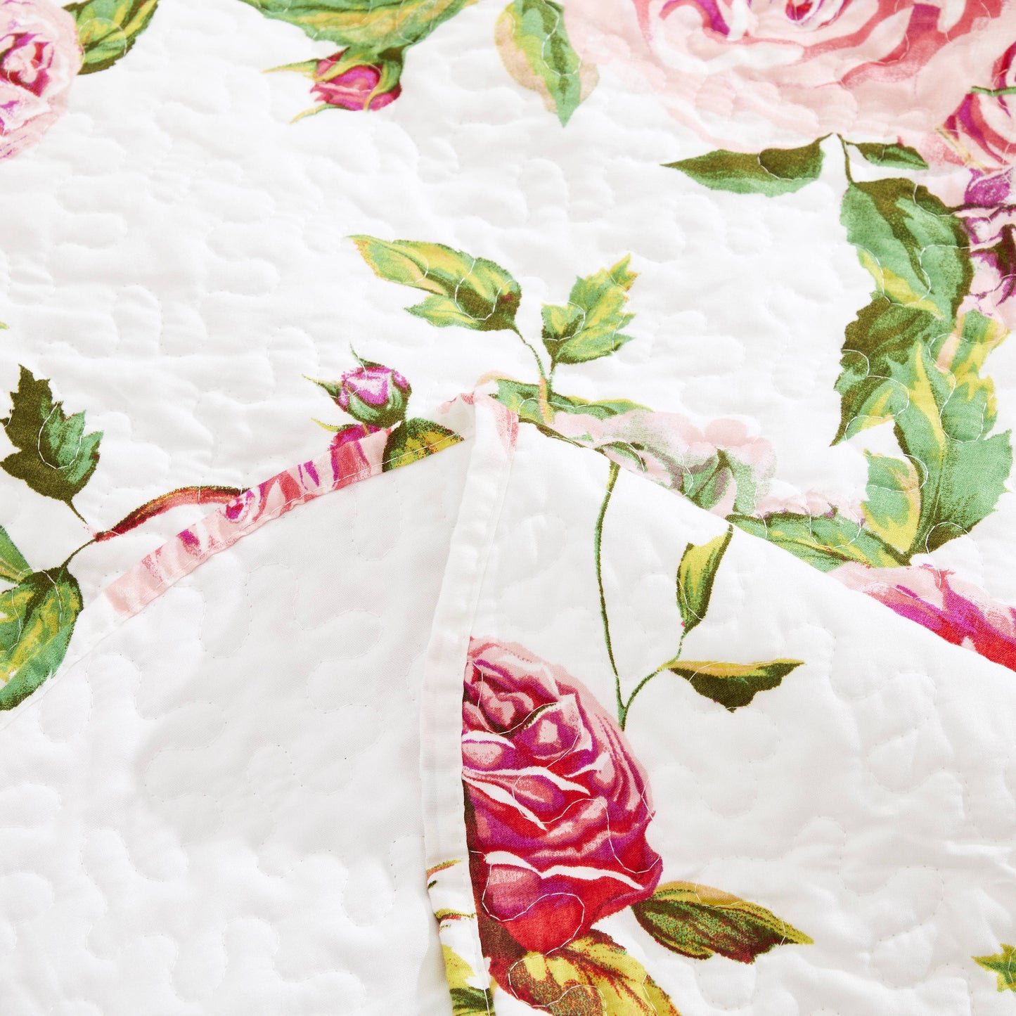 Roses Floral, quilted Throw Blanket - 50 x 60"