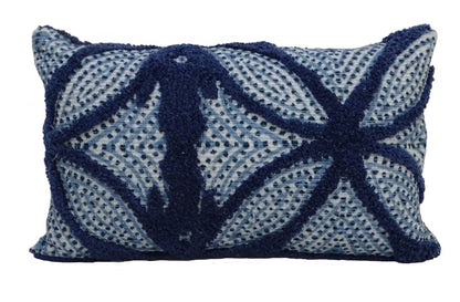 Blue Throw Pillow 14" X 24"