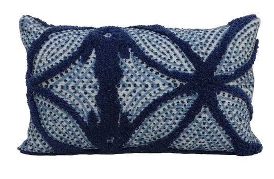 Blue Throw Pillow 14" X 24"