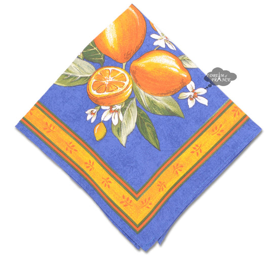 French Provencal napkin - Cotton - Lemons blue