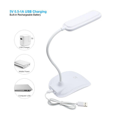 Touch LED Desk Lamps Built-in Lithium Battery USB Charging Natural Warm White Dimmable Night Lights For Bedroom Bedside Decorative Table Lamp Cute Study Lamps for Bedroom Décor